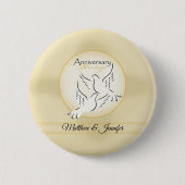 Aangepaste naam, weduwschap Jubileum zegeningen Ronde Button 5,7 Cm (Voorkant)