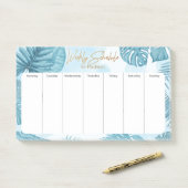 Aangepaste naam Weekly Planner Post-it® Notes (Op bureau)