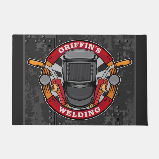 Aangepaste naam Welder Metal Fabricator Weldequate Deurmat (Voorkant)