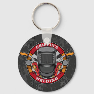 Aangepaste naam Welder Metal Fabricator Weldequate Sleutelhanger