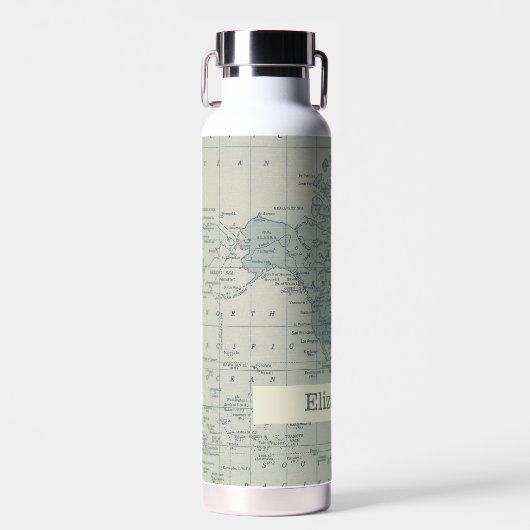 Aangepaste naam Wereldkaart reizen Waterfles (Voorkant)