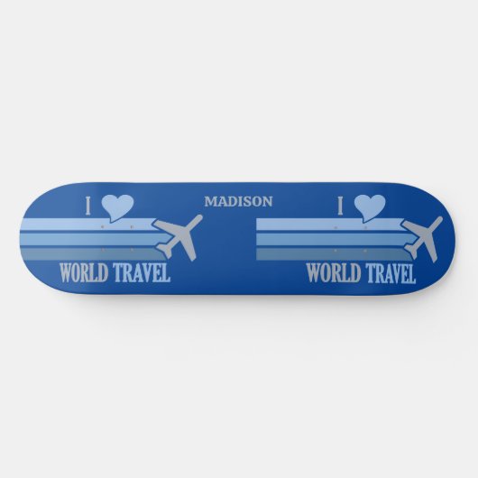 Aangepaste naam wereldreis skateboard (Horizontaal)