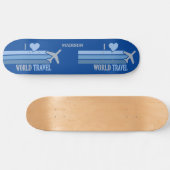 Aangepaste naam wereldreis skateboard (Horizontaal)
