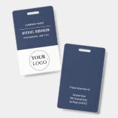 Aangepaste naam werknemer Bedrijfslogo Badge (Voor- en achterkant)