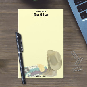 Aangepaste naam Western Cowboy Pet Boot Blanket Gh Briefpapier