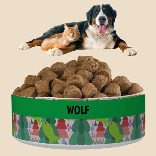 Aangepaste naam Whimsical Natuur Dog Cat Voerbakje