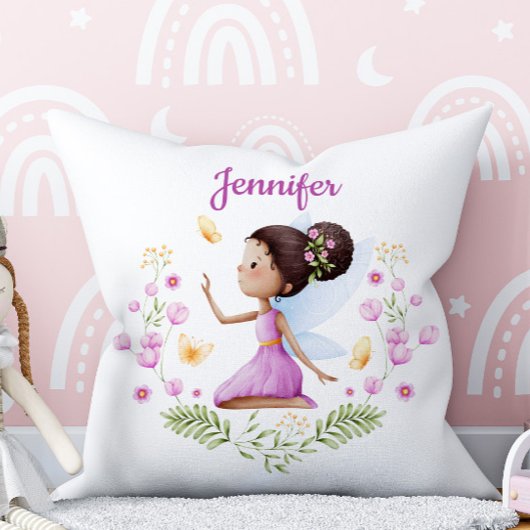Aangepaste naam Whimsical Nursery Fairy Kussen