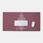 Aangepaste Naam Whimsical Snowman Ornamental Manda Bureaumat (Keyboard & Muis)