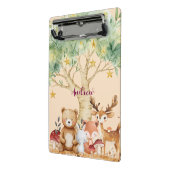 Aangepaste naam Whimsical Woodland Forest Animals Mini Klembord (Angled2)