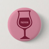Aangepaste naam Wijnglas Ronde Button 5,7 Cm (Voorkant)