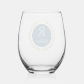 Aangepaste naam wijnglas zonder voet (Achterkant)