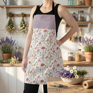 Aangepaste naam wilde bloemen boho tuin strik patr schort