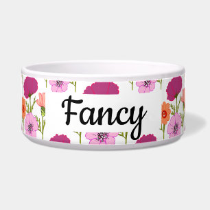 Aangepaste naam Wilde Flowers Pet Bowl Voerbakje