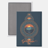 Aangepaste Naam  Wildernis Siermandala Magneet (Voorkant / Achterkant)