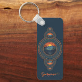 Aangepaste Naam  Wildernis Siermandala Sleutelhanger (Voorkant)