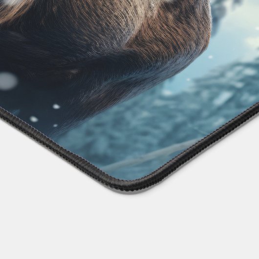 Aangepaste naam Winter Moose Bureaumat (Hoek)