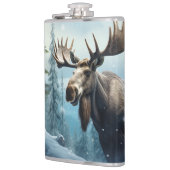 Aangepaste naam Winter Moose Heupfles (Links)