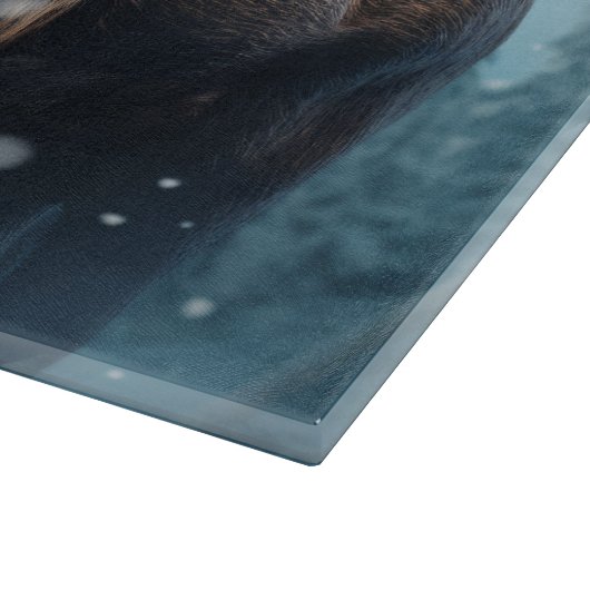 Aangepaste naam Winter Moose Snijplank (Hoek)