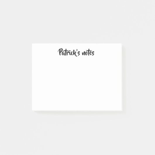 Aangepaste naam wit effen post-it® notes (Voorkant)