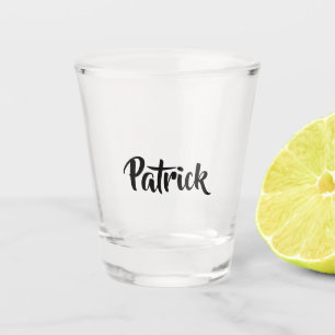 Aangepaste naam wit effen shot glas