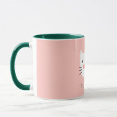 Aangepaste naam Witte Kat Cute Mok (Links)
