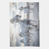 Aangepaste naam: witte paarden theedoek (Verticaal)