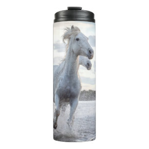 Aangepaste naam: witte paarden thermosbeker