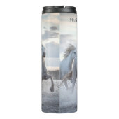 Aangepaste naam: witte paarden thermosbeker (Achterkant)