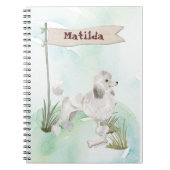Aangepaste naam Witte Pet Dog Notitieboek (Voorkant)