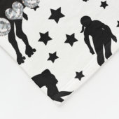 Aangepaste naam witte rol derby sterren fleece deken (Hoek)