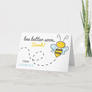 *Aangepaste naam* wordt binnenkort beter! Cute Get Bedankkaart