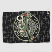 Aangepaste naam WWII Militaire brandweervlakte Ret Golfhanddoek (Horizontaal)