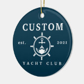 Aangepaste naam Yacht Ornament, Aangepaste Jacht D Keramisch Ornament (Links)