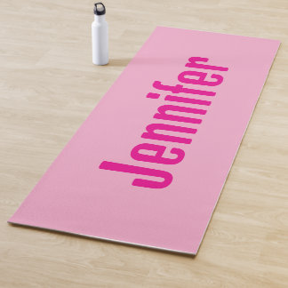 Aangepaste Naam Yoga Mat – Roze & Magenta Geperson