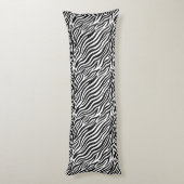 Aangepaste naam zebrapatroon lichaamskussen (Achterkant (Verticaal))