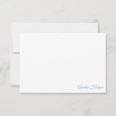 Aangepaste Naam Zee Schildpad Wit Bedankkaart (Achterkant)