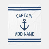 Aangepaste naam zeeman-kapitein vaartuig voor anke fleece deken (Voorkant)