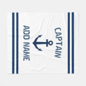 Aangepaste naam zeeman-kapitein vaartuig voor anke fleece deken (Voorkant (Horizontaal))