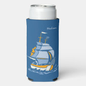 Aangepaste naam zeilboot (Seltzer Achterkant)