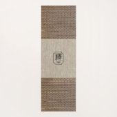 Aangepaste naam Zen Om burlap tatami print rustic Yogamat (Achterkant)