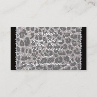 Aangepaste naam zilverglittersplepen visitekaartje