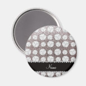 Aangepaste naam: zilverglittervolleyballen magneet (Voorkant / Achterkant)