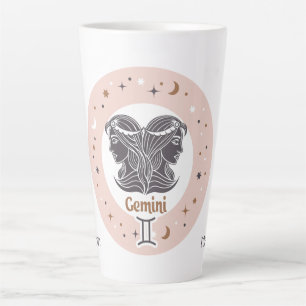 Aangepaste Naam Zodiac Sign Gemini Latte Mok