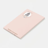 Aangepaste Naam Zodiac Sign Waterman Post-it® Notes (Schuin)