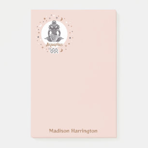 Aangepaste Naam Zodiac Sign Waterman Post-it® Notes