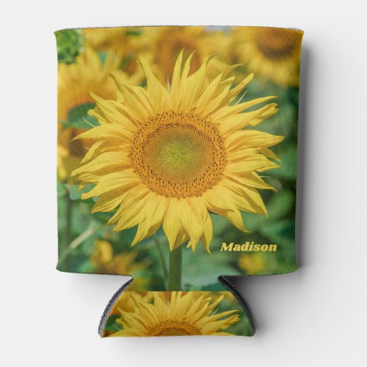 Aangepaste naam Zonnebloem Blikjeskoeler (Voorkant)