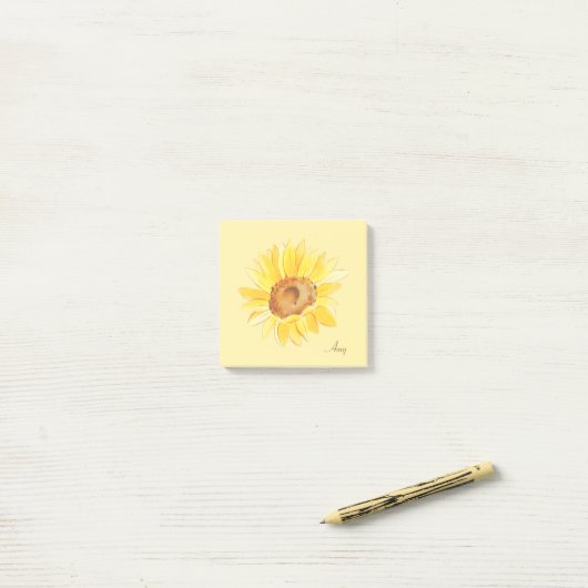 Aangepaste naam Zonnebloem Post-it Opmerkingen Post-it® Notes (Op bureau)