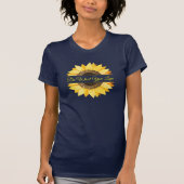 Aangepaste naam, Zonnebloemen Positieve quotes T-shirt (Voorkant)