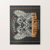 Aangepaste NAAM Zuigers Vleugels Motorfiets Biker Legpuzzel (Verticaal)