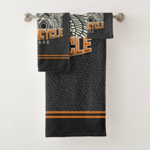 Aangepaste naam zuigflesje wingermotorfiets bad handdoek
